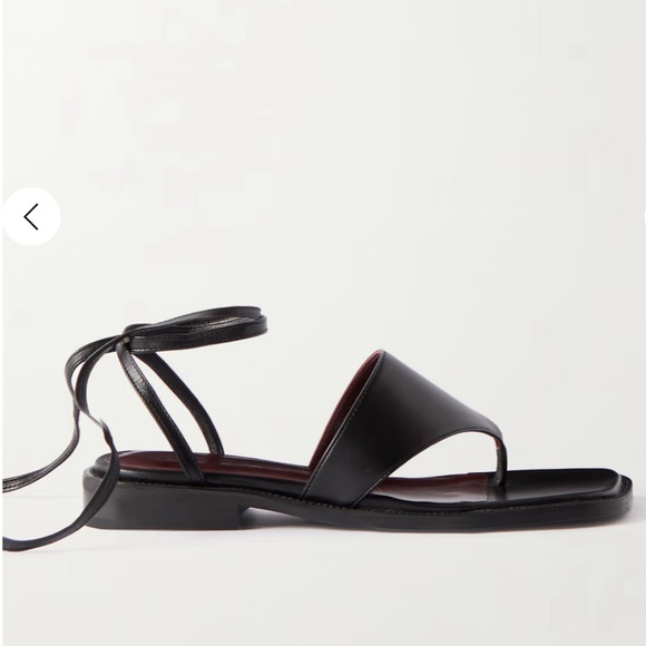 Staud Alexandre Lace Up Leather Gladiator Sandal US 9/9.5 EUR 40 Black - Picture 2 of 11